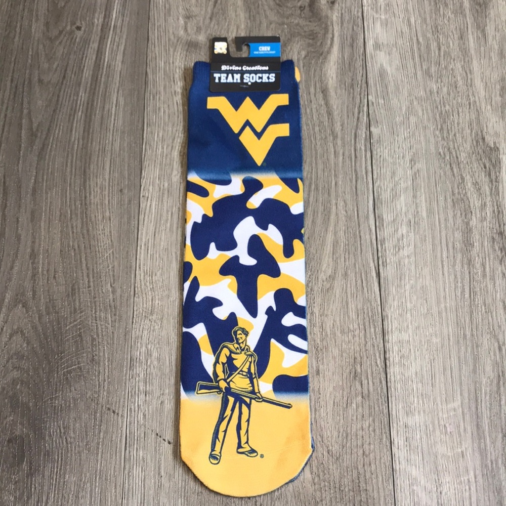 NWT WVU Crew Team Socks